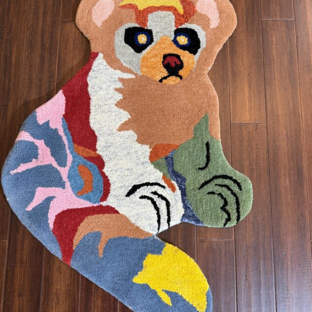 Handmade Wool Animal Rug, Kohala Turkish Design, Nursery Decor 2×3