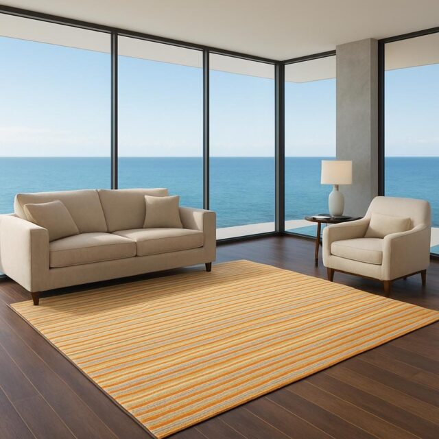 5×8 ft Handwoven Oushak Kilim Rug: Boho Wool Area Carpet