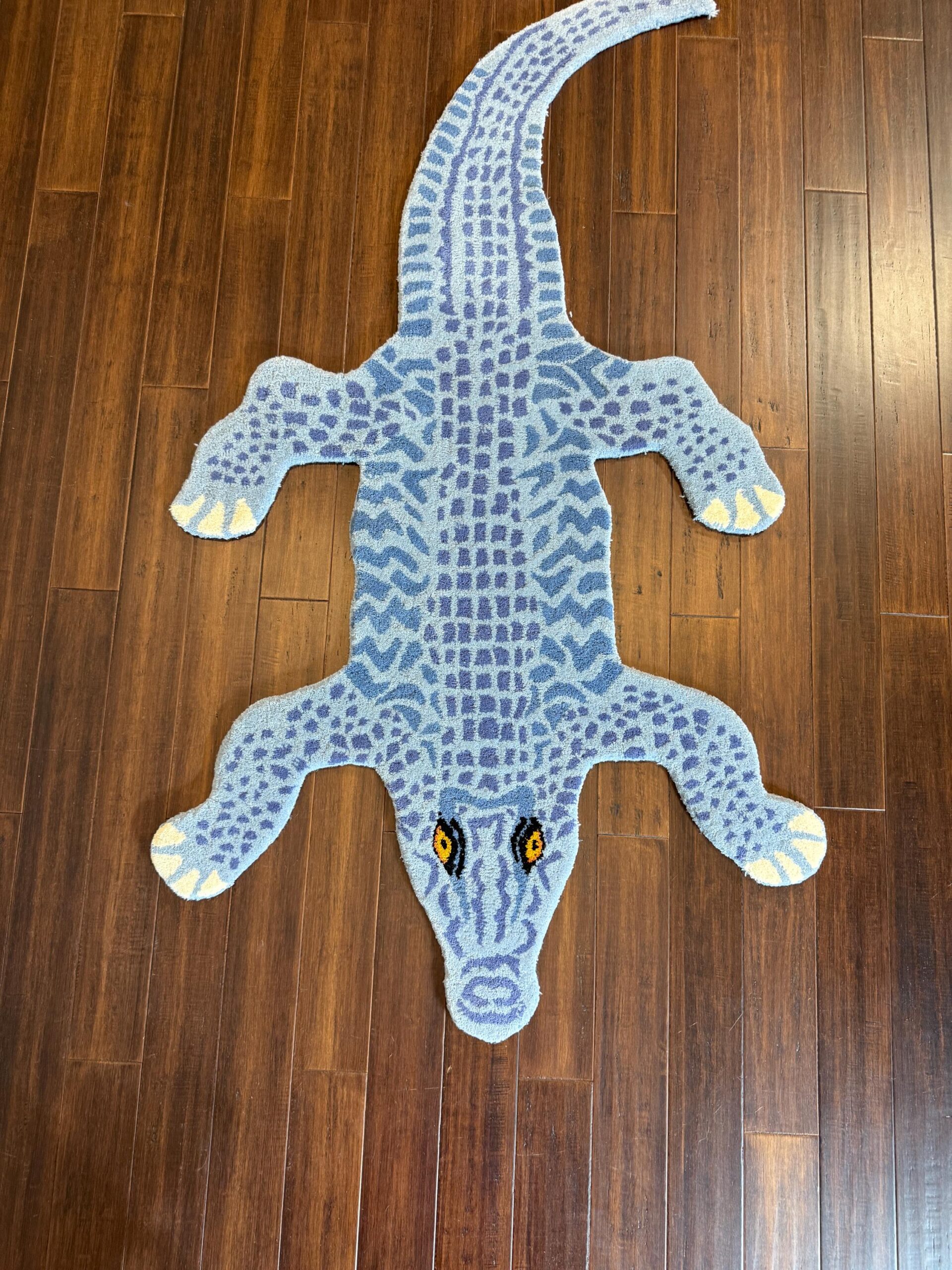 Handmade Wool Alligator Rug: Turkish Kids Room & Nursery Decor