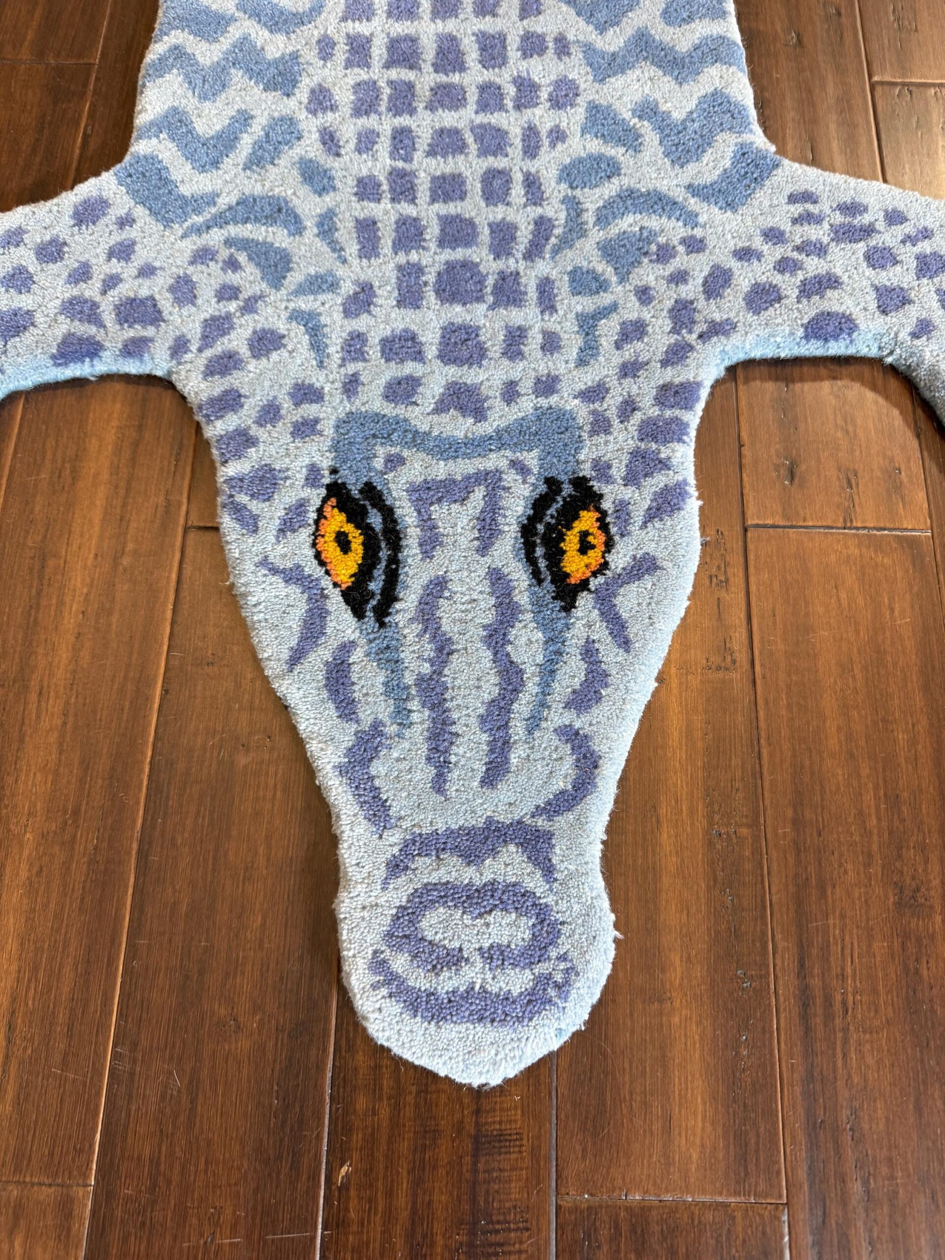 Handmade Wool Alligator Rug: Turkish Kids Room & Nursery Decor