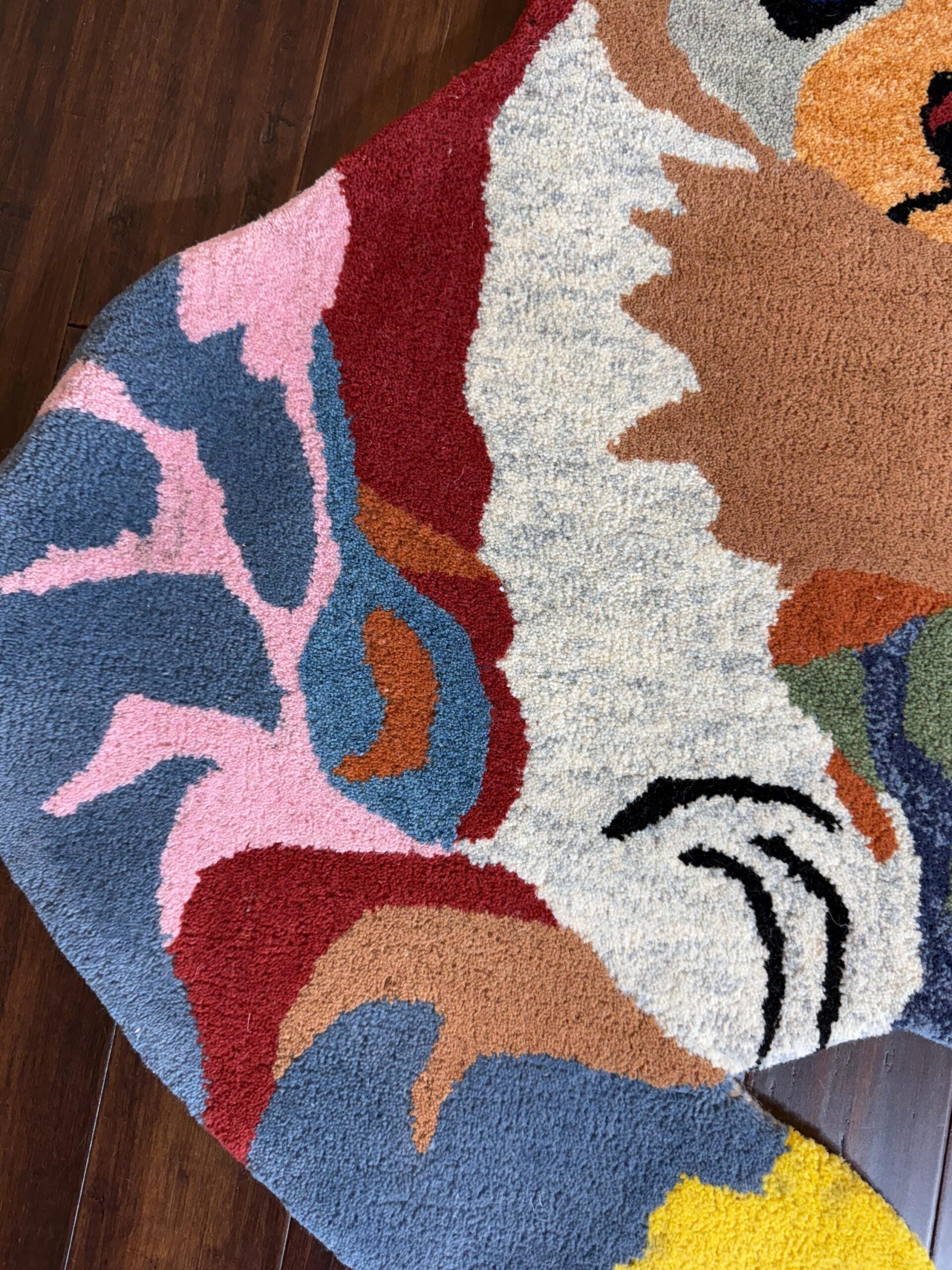 Handmade Wool Animal Rug, Kohala Turkish Design, Nursery Decor 2×3