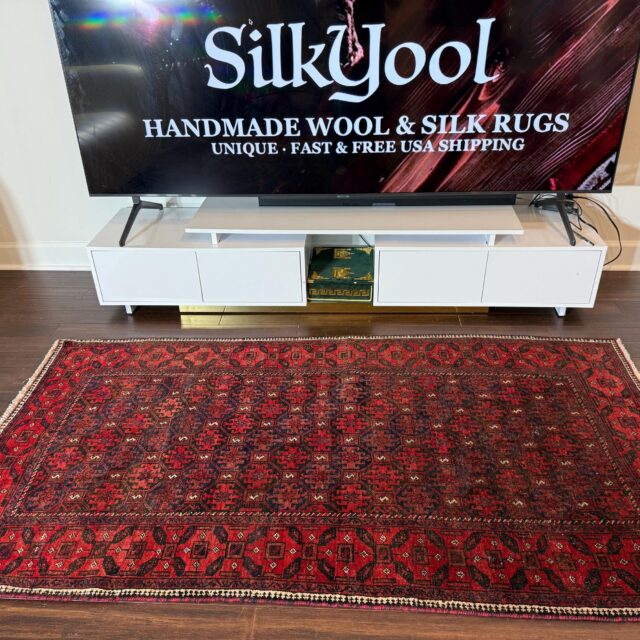 6×3 ft Vintage Zaidan Balouch Wool Rug: Hand-Knotted Tribal Area Rug