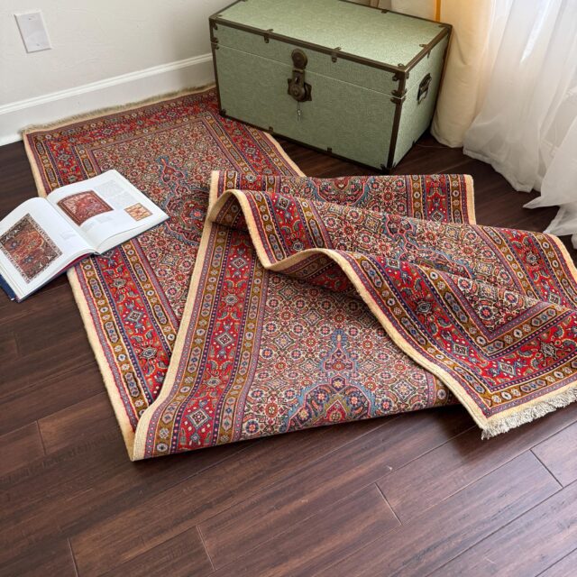 2×12 ft Vintage 1970s Yamoud Rug: Hand Knotted Wool Runner Tribal Hallway Rug