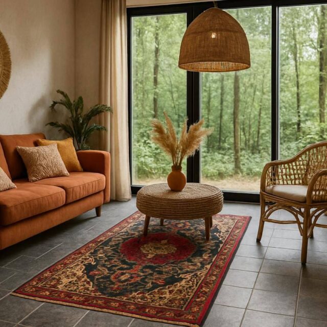 2×3.9 ft Vintage Village Rug: Hand-Knotted Wool Anatolian Carpet