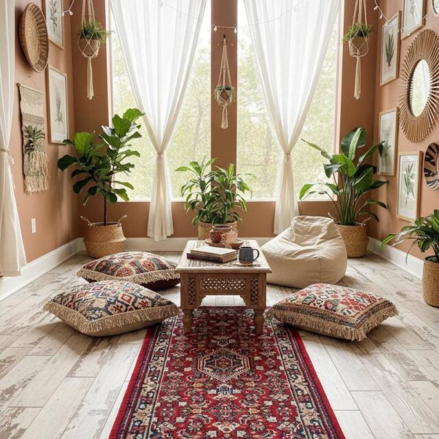 4.9×2.7 ft Vintage Hand Knotted Wool Rug: Bijour Tribal Design