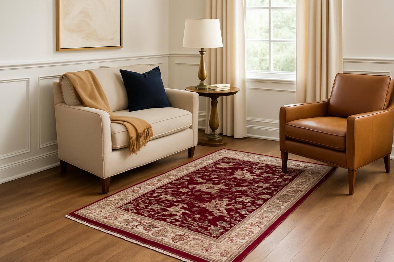 5×3 ft Signed Quomm Silk Rug: Hand Knotted Power Loomed Hunting Scene Carpet