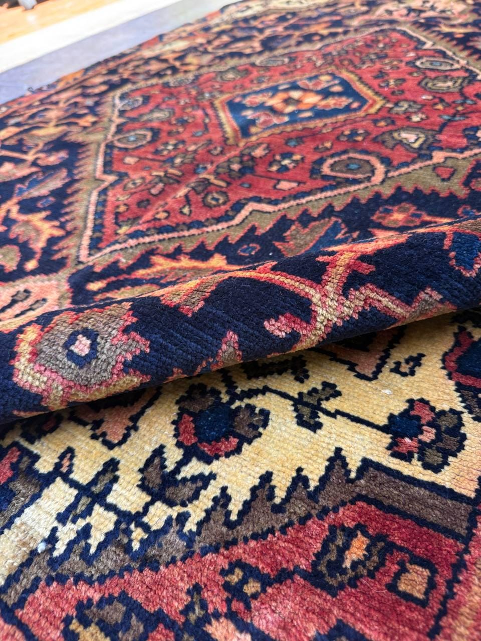 4×6 ft Vintage Turkish Tribal Rug Wool Anatolian Carpet