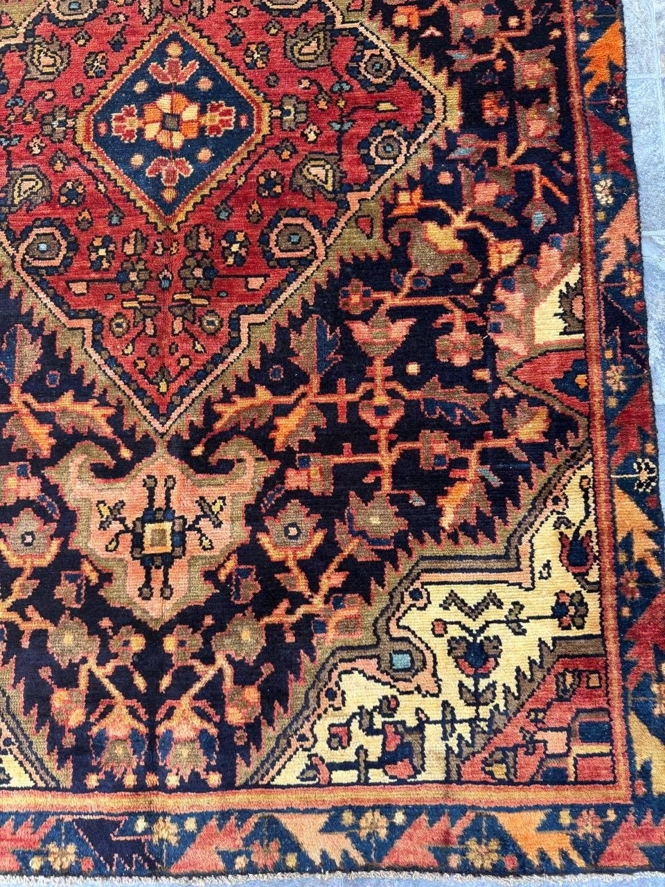 4×6 ft Vintage Turkish Tribal Rug Wool Anatolian Carpet