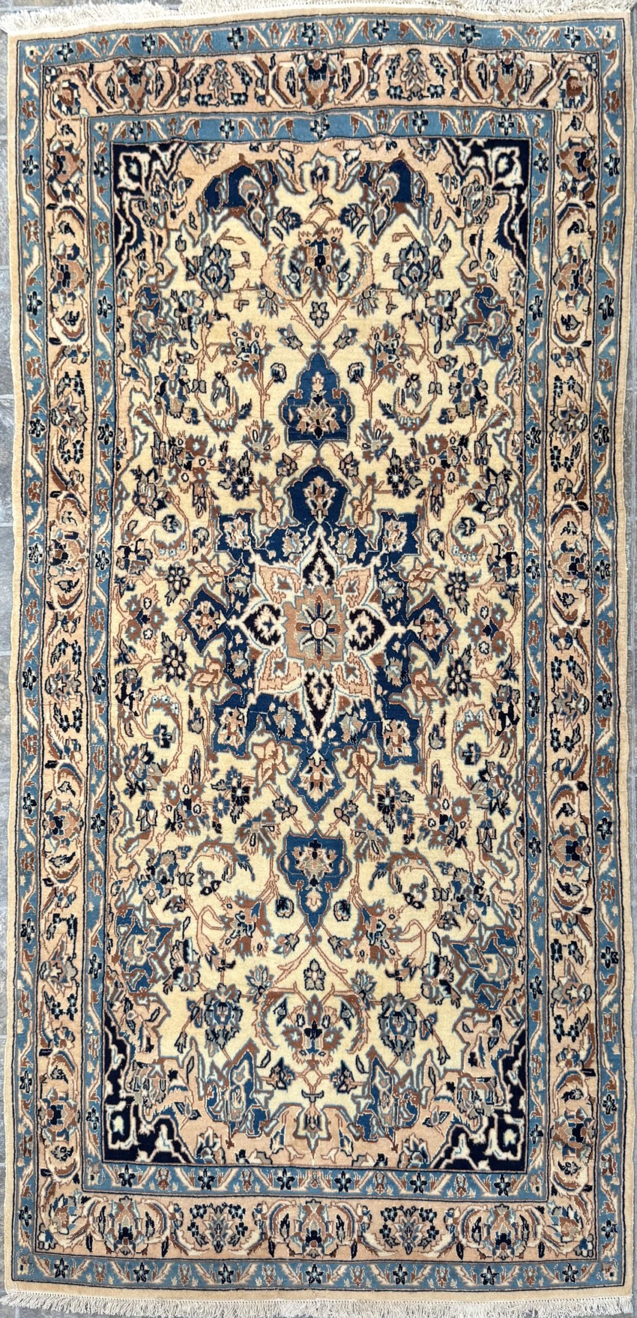 3×7 ft Village Runner, 1980s Vintage Geometric Wool Rug, Hand Knotted Anatolian Oriental Carpet