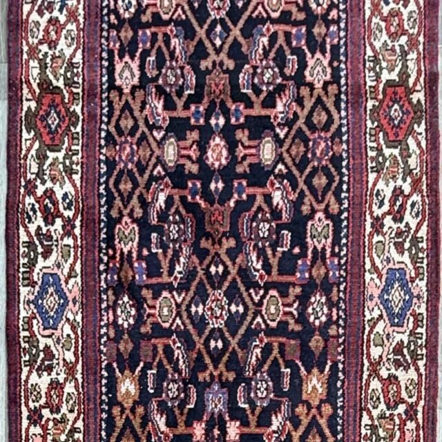 3×10 ft Anatolian Vintage 1930s Rug: Hand Knotted Wool Runner, Rustic Boho Decor