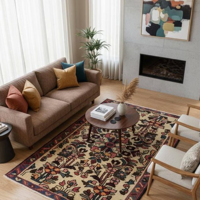 2.1×3.7 ft Vintage 1930s Adana Tribal Rug, Geometric Wool Carpet, Hand Knotted Oriental Village Accent
