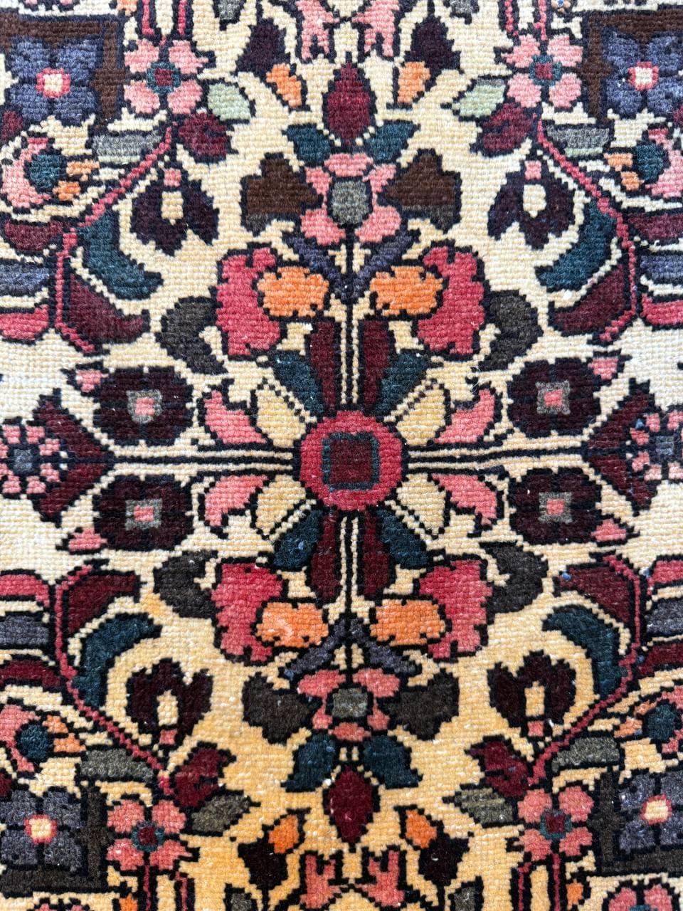 2.1×3.7 ft Vintage 1930s Adana Tribal Rug, Geometric Wool Carpet, Hand Knotted Oriental Village Accent