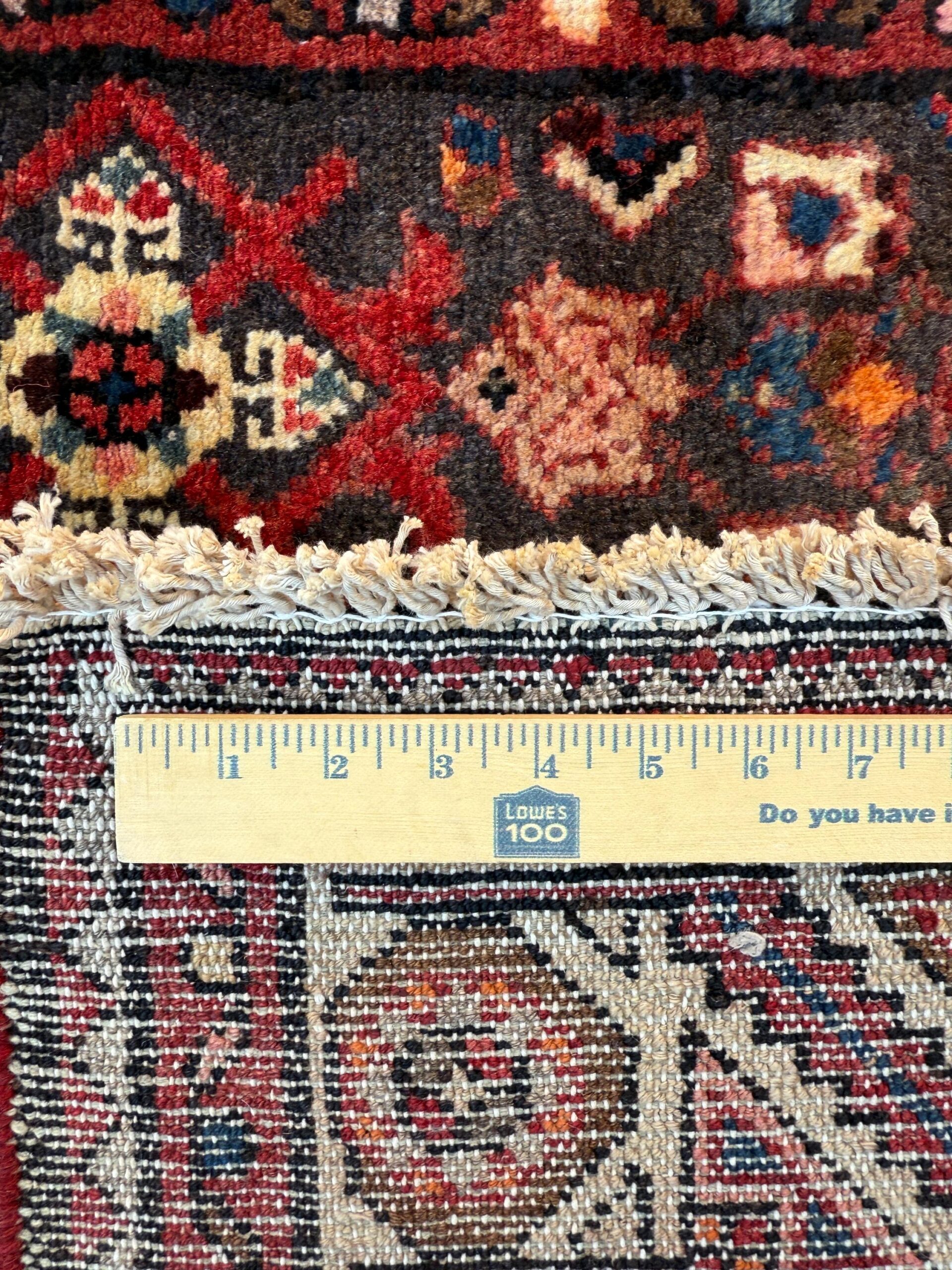 3.8×9.10 ft Vintage 1930s Anatolian Runner Rug: Hand Knotted Wool Village Carpet, Geometric Tribal Design