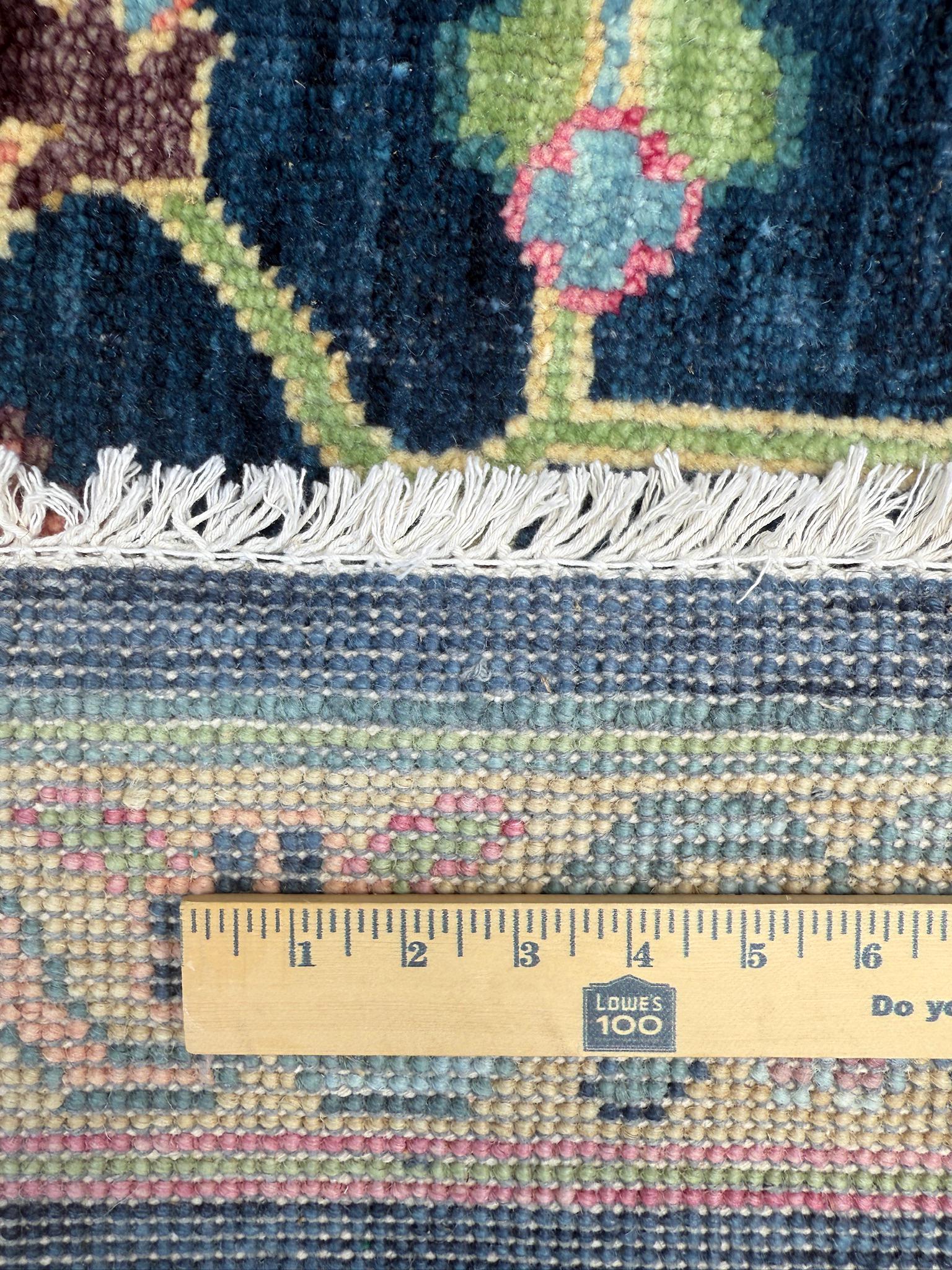 8×10 ft Oushak Rug: Hand-Knotted Wool Modern Boho Carpet