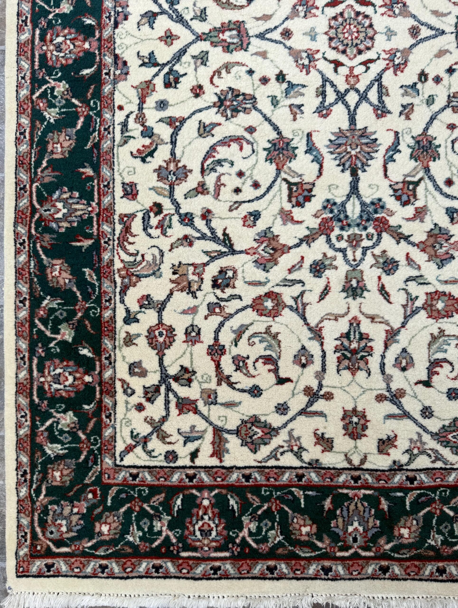 4×7 ft 1960s Vintage Hand-Knotted Wool Tabriz Rug: Oriental Carpet
