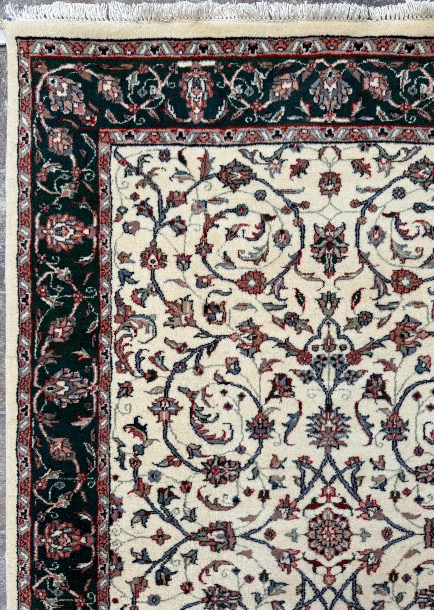 4×7 ft 1960s Vintage Hand-Knotted Wool Tabriz Rug: Oriental Carpet