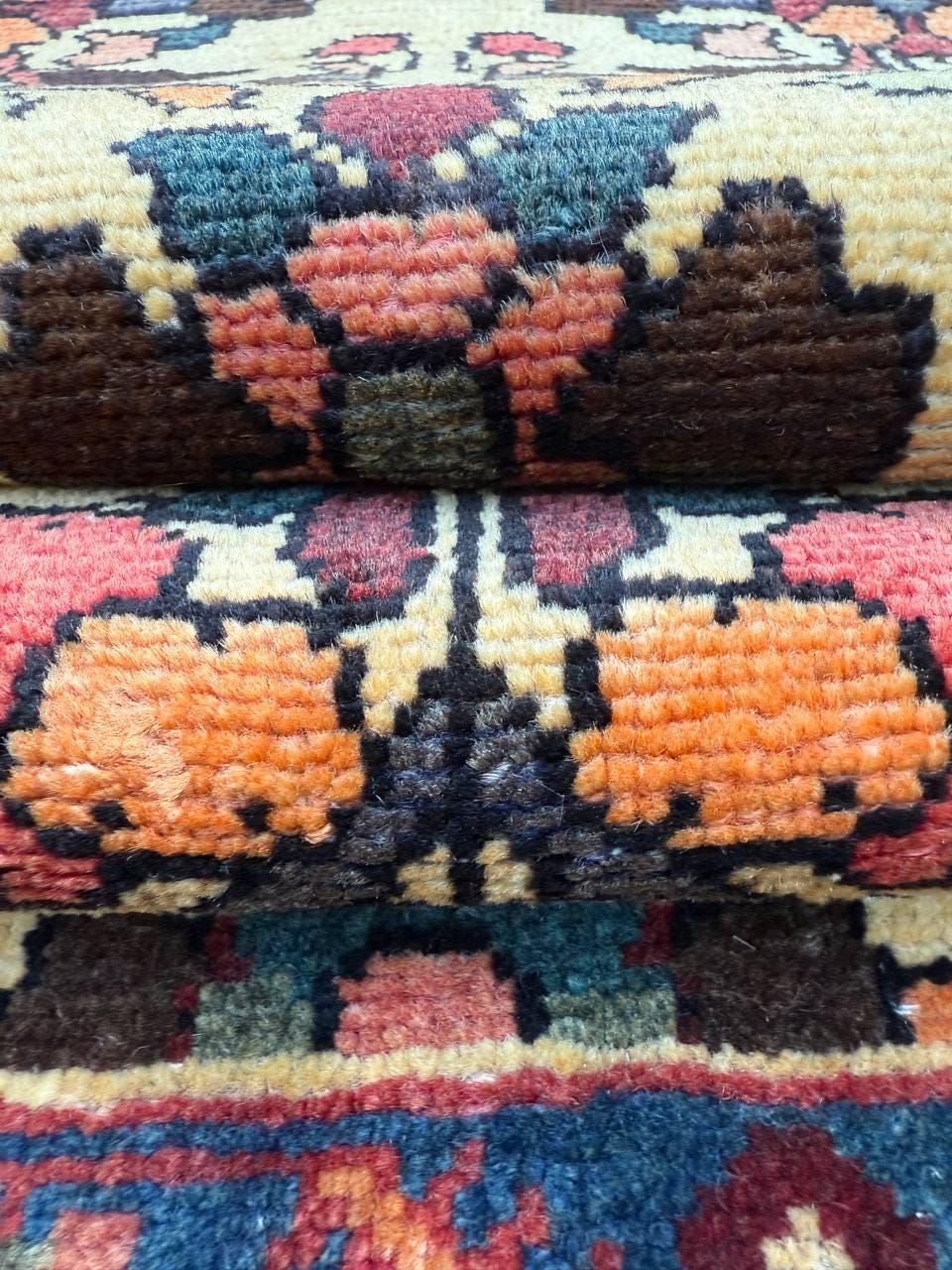 2.1×3.7 ft Vintage 1930s Adana Tribal Rug, Geometric Wool Carpet, Hand Knotted Oriental Village Accent
