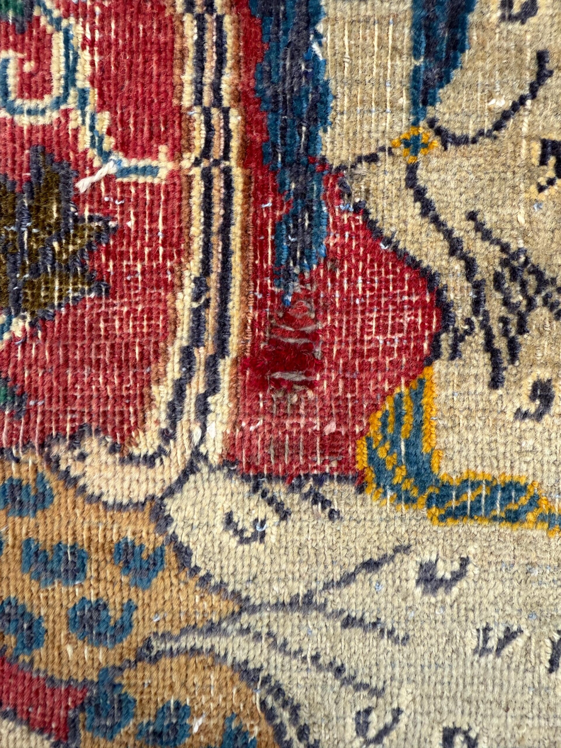2.2×2.9 ft Vintage 1980s Turkish Carpet | Hand Knotted Wool Tree of Life Pictorial Design