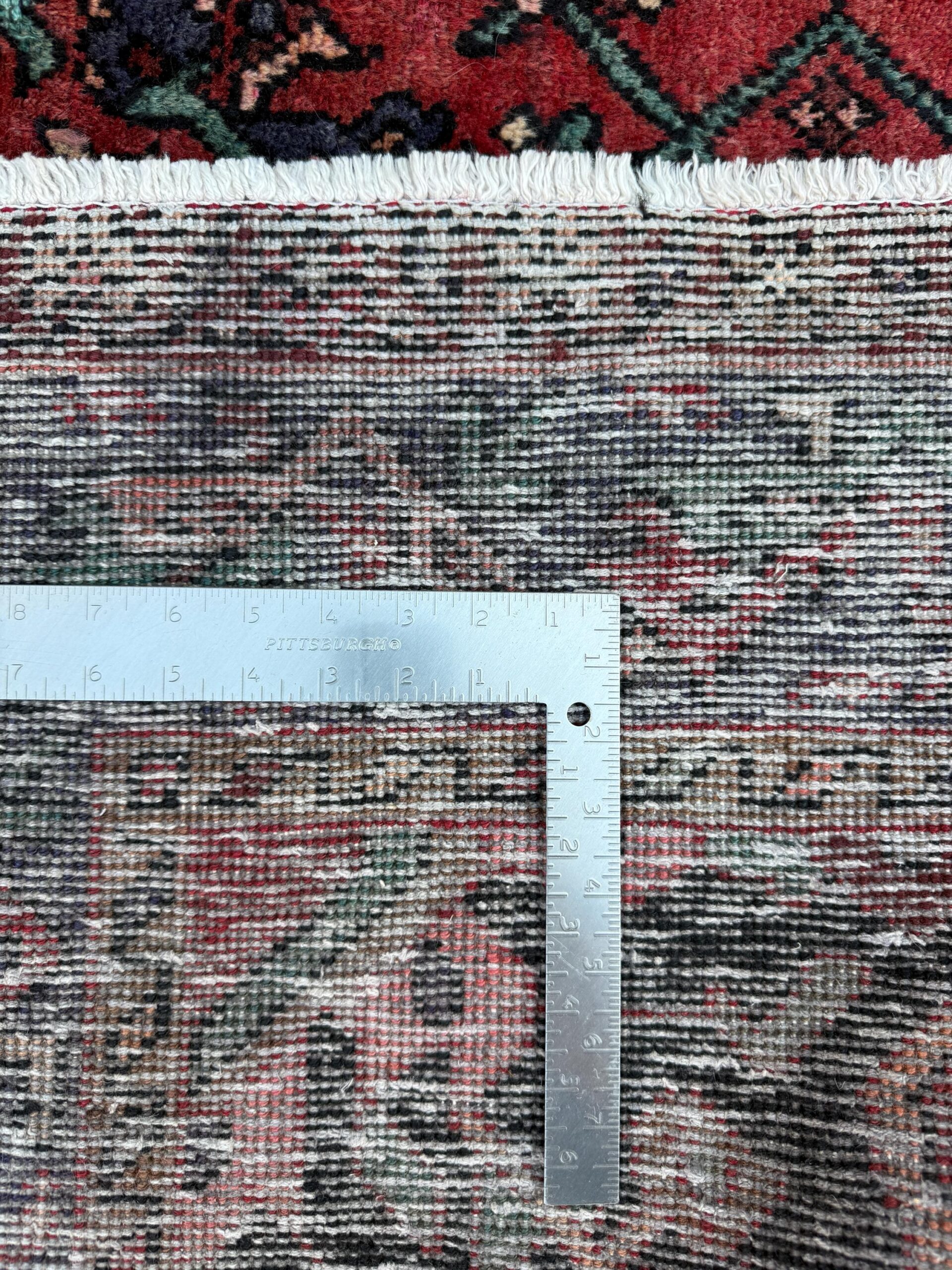 4×7 Vintage Anatolian Rug, Hand Knotted Turkish Geometric Wool Rug