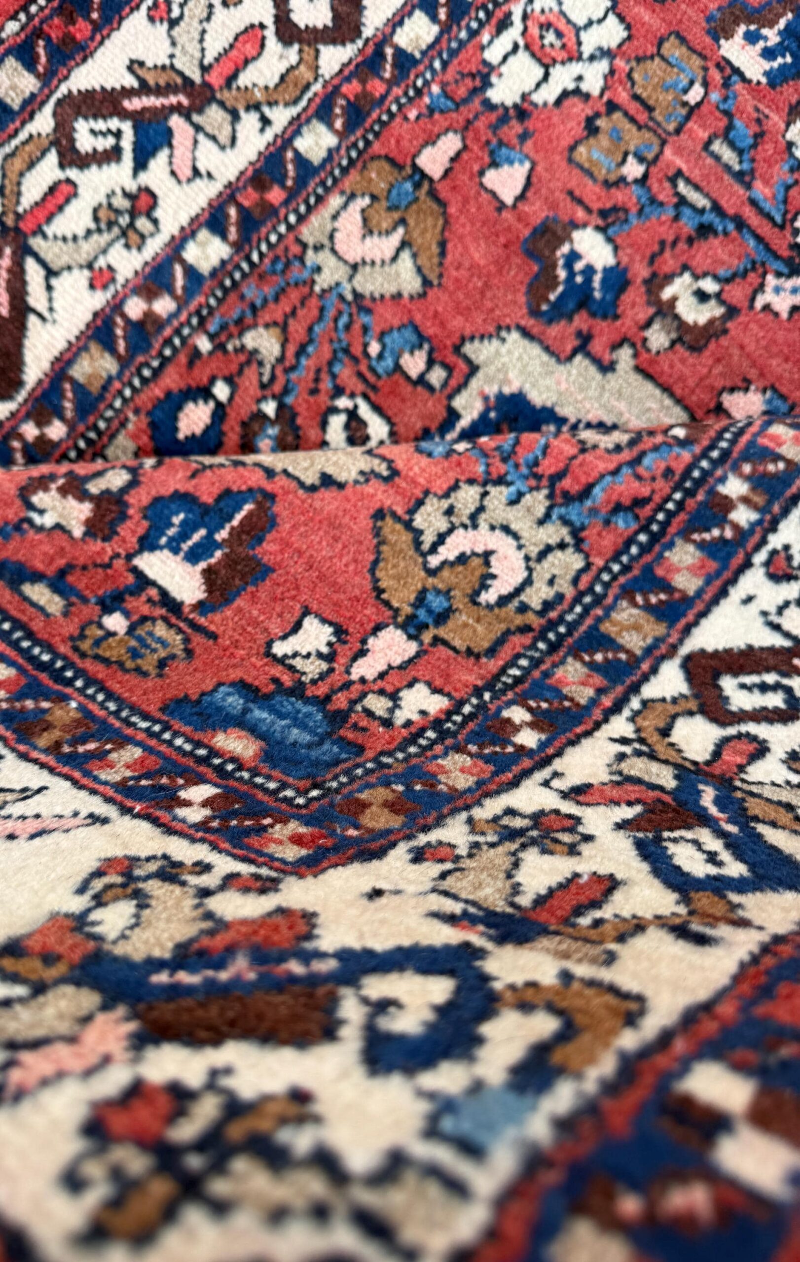 3.5×6 Vintage Anatolian Rug, Hand Knotted Turkish Geometric Wool Rug