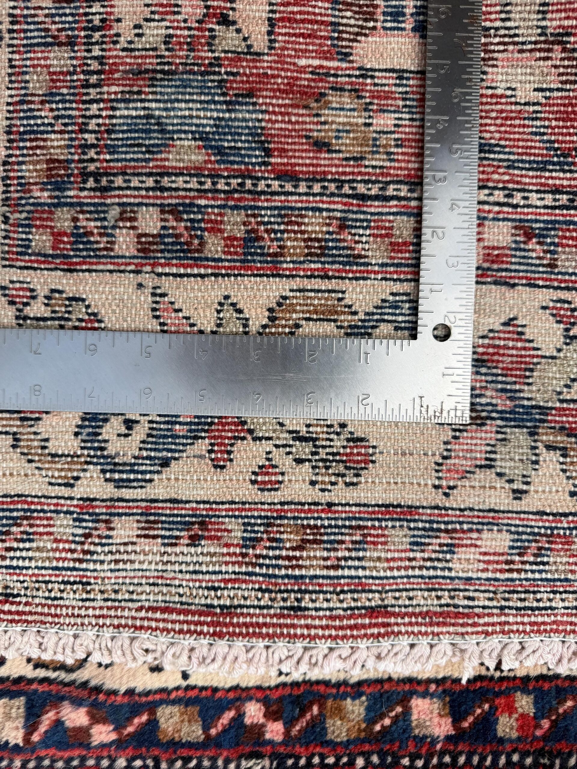 3.5×6 Vintage Anatolian Rug, Hand Knotted Turkish Geometric Wool Rug