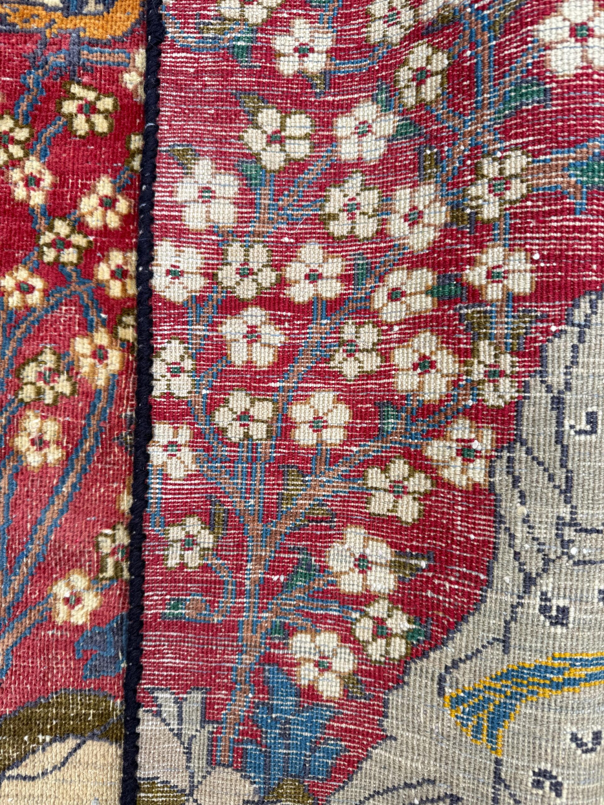 2.2×2.9 ft Vintage 1980s Turkish Carpet | Hand Knotted Wool Tree of Life Pictorial Design