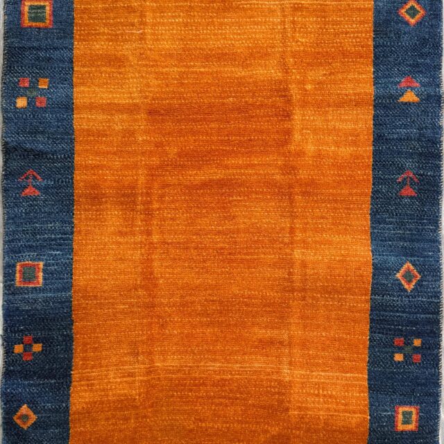Gabbeh Rug 3×5 Hand Knotted Wool Small Area Rug Thick Pile Tribal Boho Accent Carpet Entryway Bedroom Handmade Floor Decor