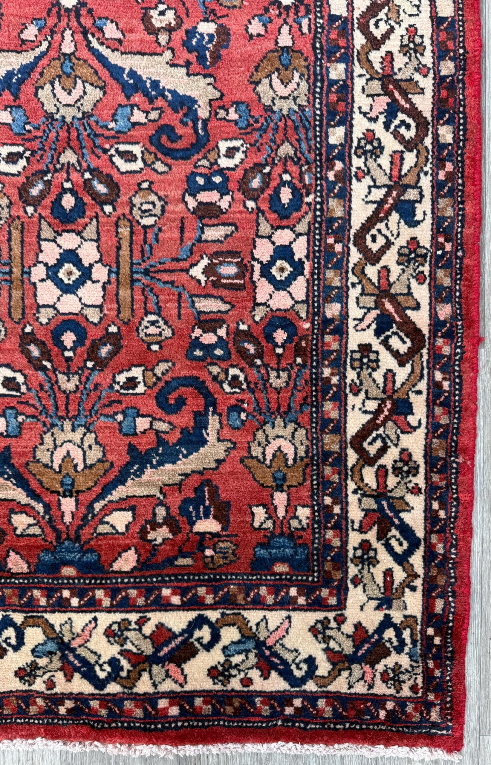 3.5×6 Vintage Anatolian Rug, Hand Knotted Turkish Geometric Wool Rug