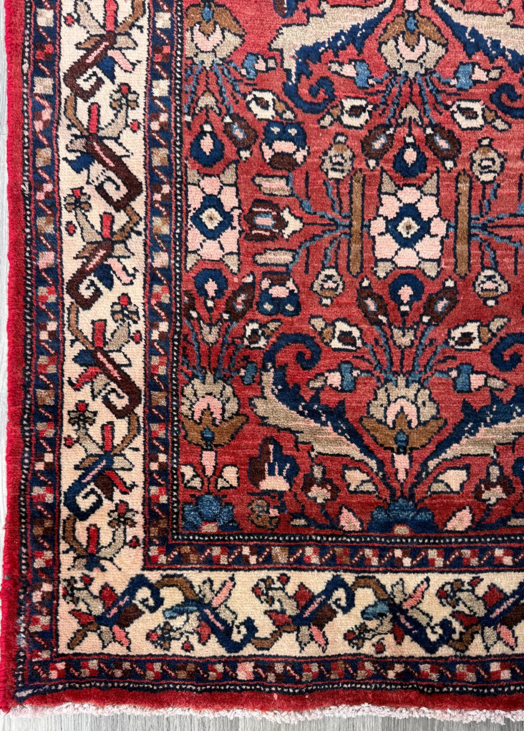 3.5×6 Vintage Anatolian Rug, Hand Knotted Turkish Geometric Wool Rug