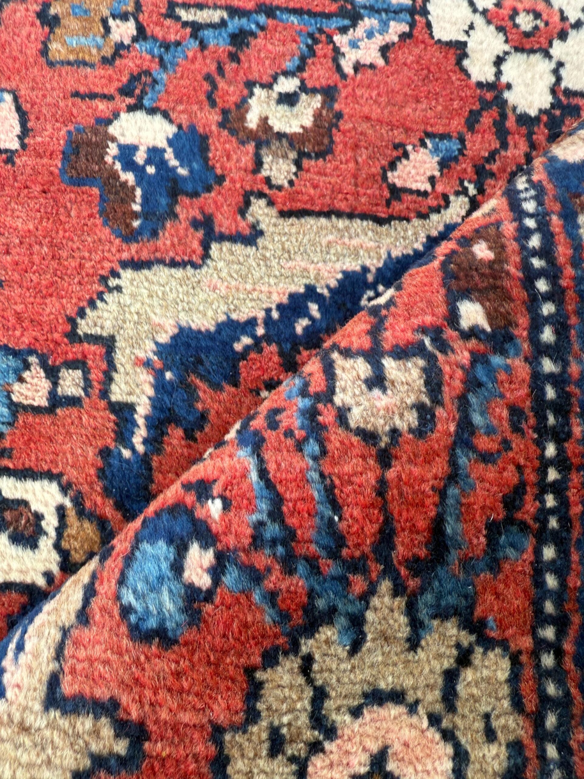 3.5×6 Vintage Anatolian Rug, Hand Knotted Turkish Geometric Wool Rug