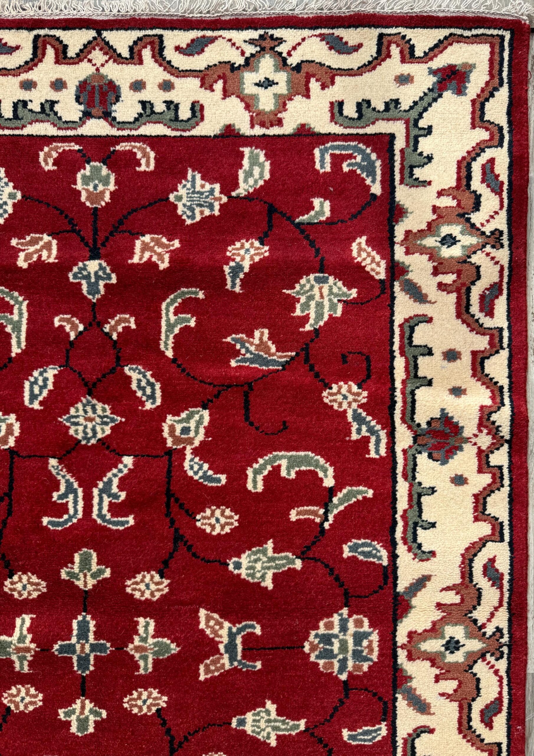 5×7 Turkish Oushak Rug, Hand Knotted Multicolor Wool Area Rug