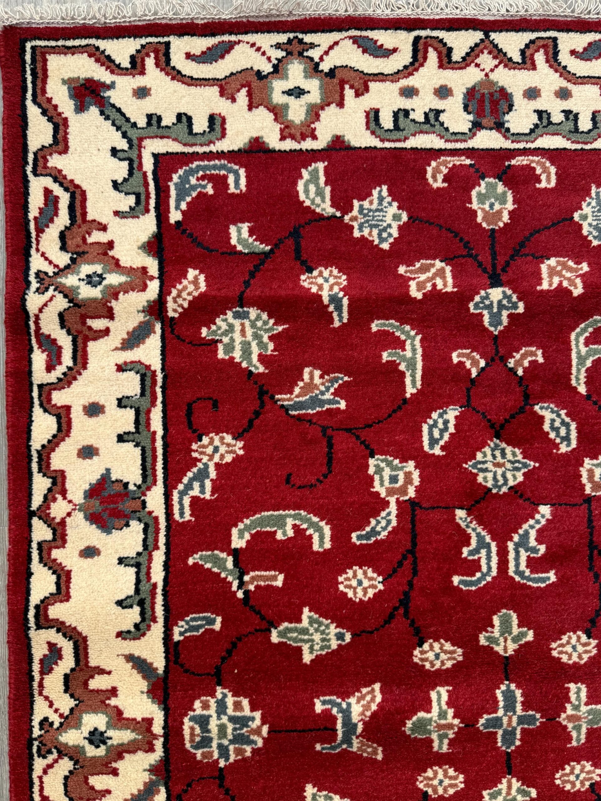 5×7 Turkish Oushak Rug, Hand Knotted Multicolor Wool Area Rug