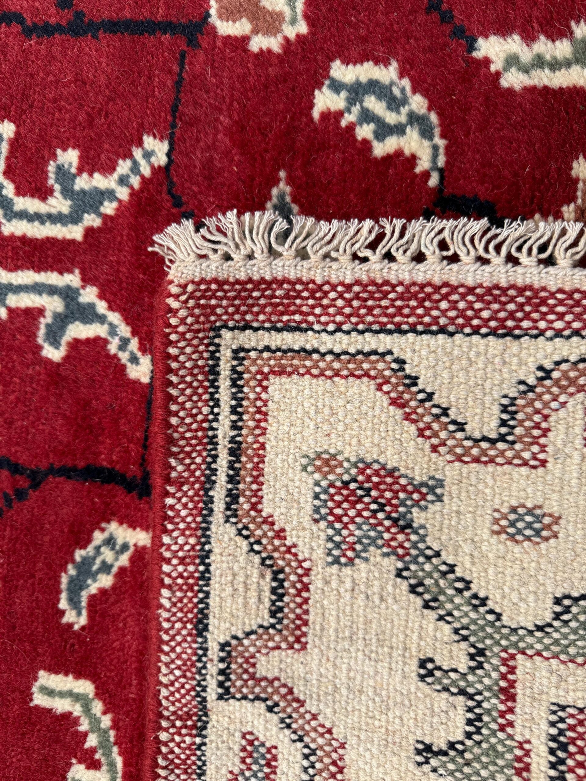 5×7 Turkish Oushak Rug, Hand Knotted Multicolor Wool Area Rug