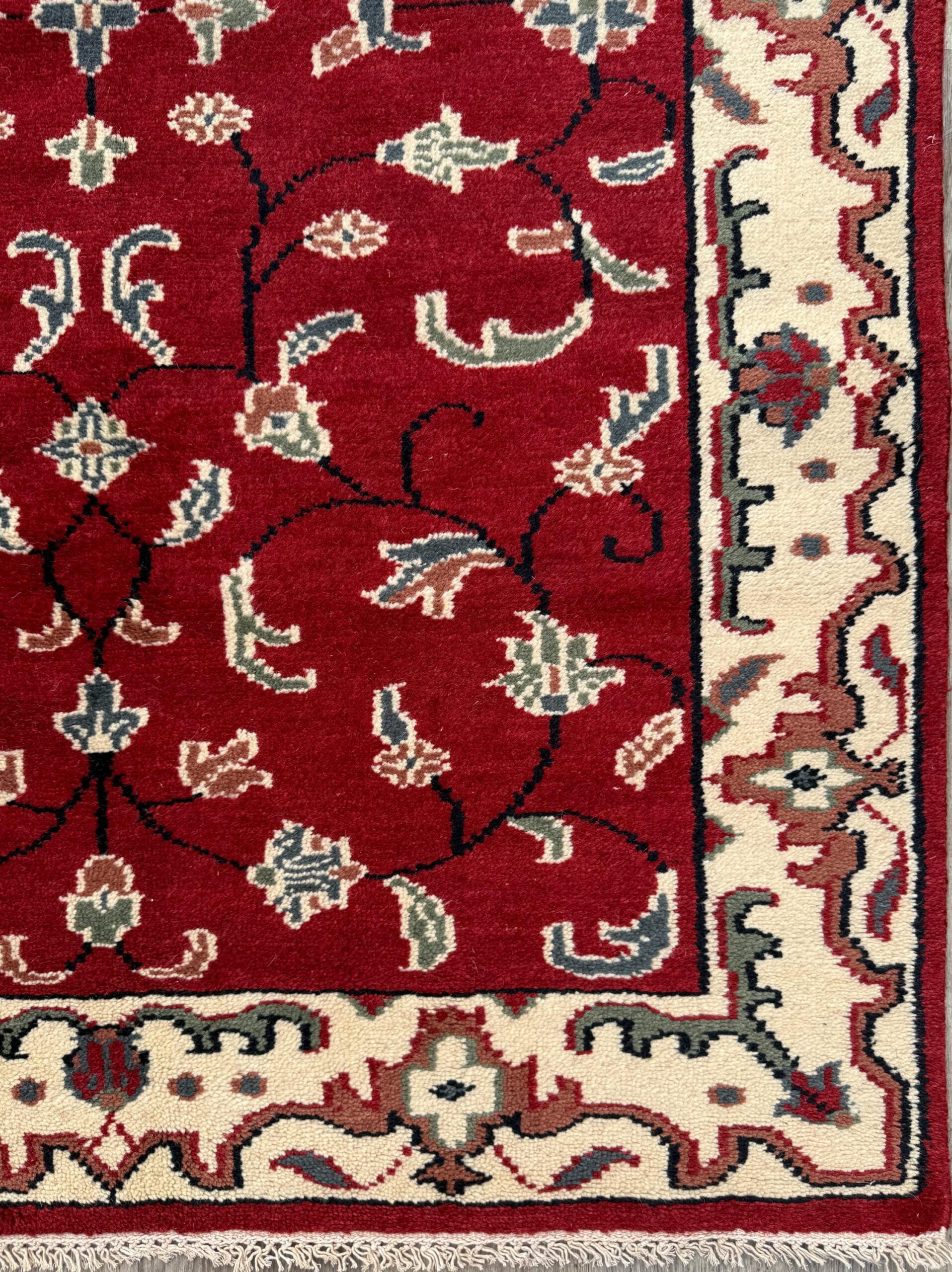 5×7 Turkish Oushak Rug, Hand Knotted Multicolor Wool Area Rug