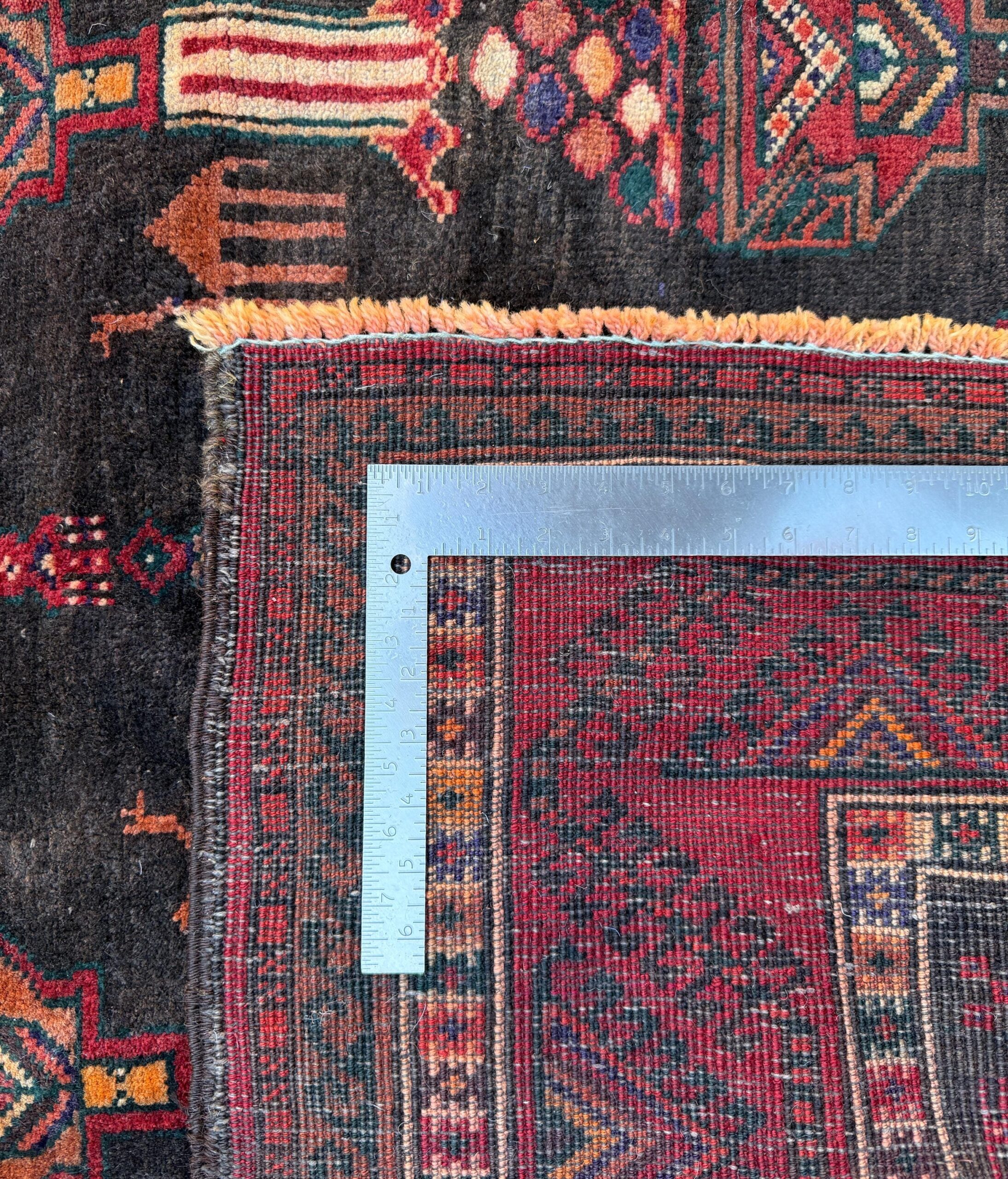 Vintage Turkish Tribal Rug 4×7 ft Hand Knotted Wool Anatolian Geometric Area Rug 1980s