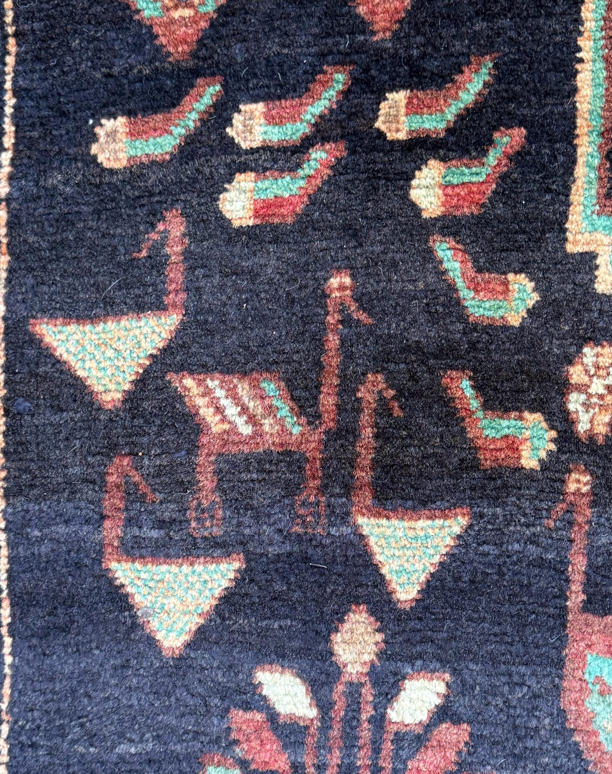 Vintage Turkish Rug 5×11 ft, Hand-Knotted Wool Anatolian Tribal Rug, Tree of Life Design