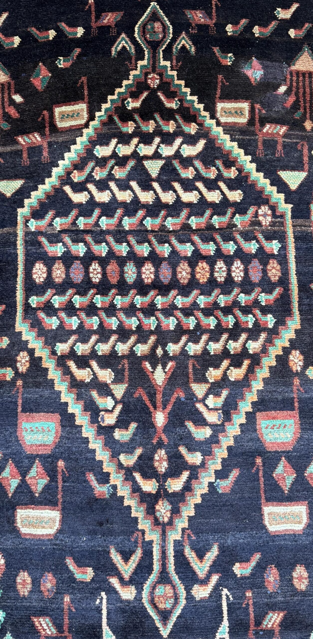 Vintage Turkish Rug 5×11 ft, Hand-Knotted Wool Anatolian Tribal Rug, Tree of Life Design