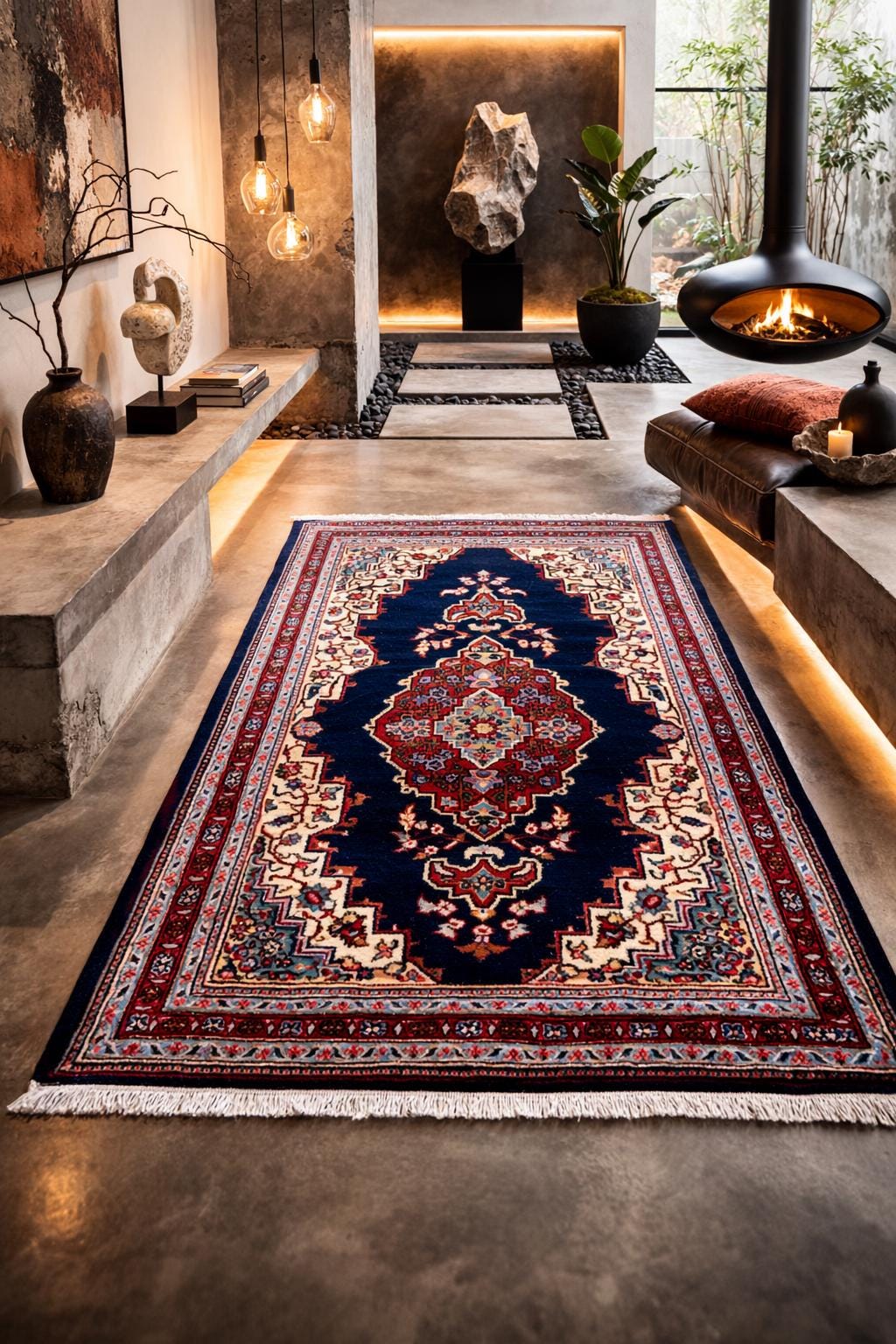 Vintage Turkish Rug 3.8×8 ft Hand Knotted Anatolian Village Medallion Runner 1970s