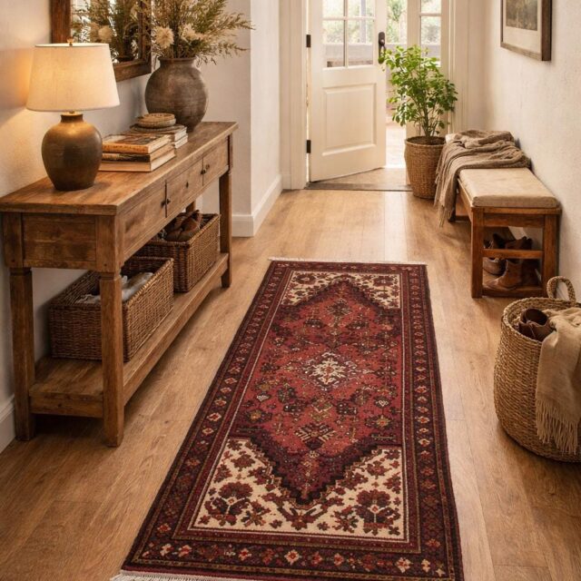 Vintage Turkish Anatolian Rug 3×5 ft Hand Knotted Wool Tribal Geometric Rug 1960s