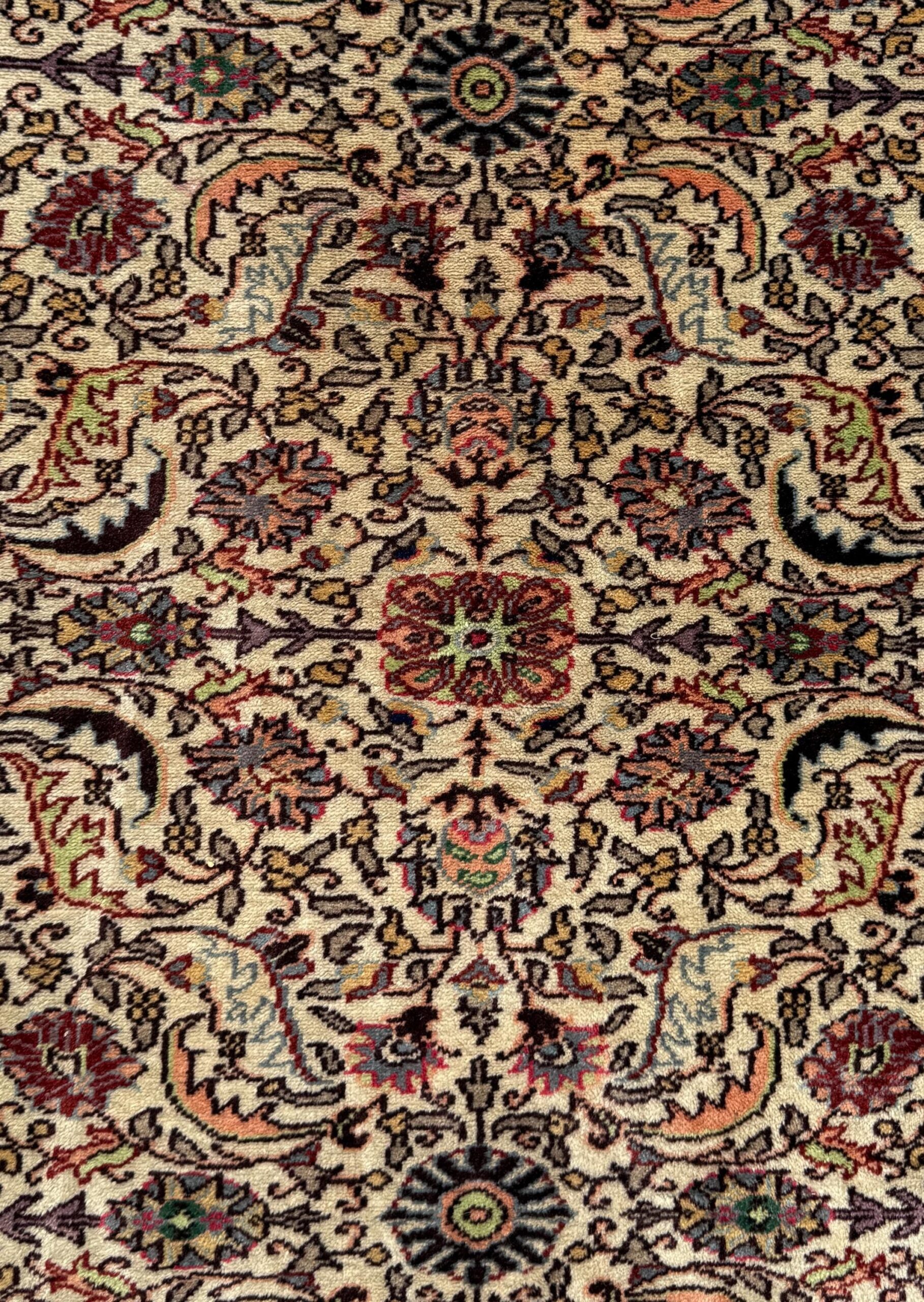Vintage Hereke Turkish Rug 9×12 ft – Hand Knotted Wool Area Rug – Vegetable Dye Turkish Carpet – 1980s