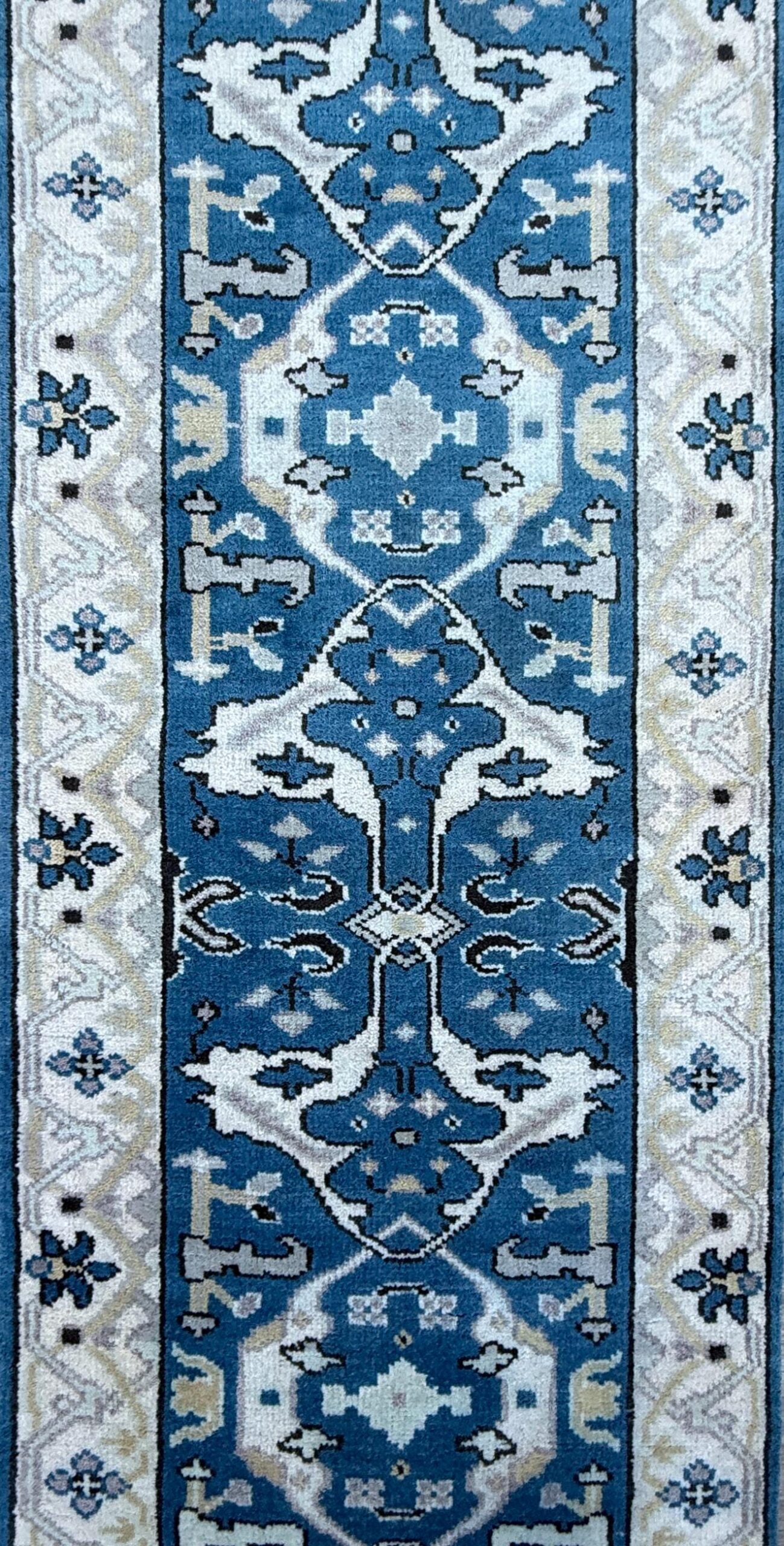 Turkish Oushak Rug 2.7×10 ft Handmade Multicolored Wool Runner Modern Bohemian Area Rug