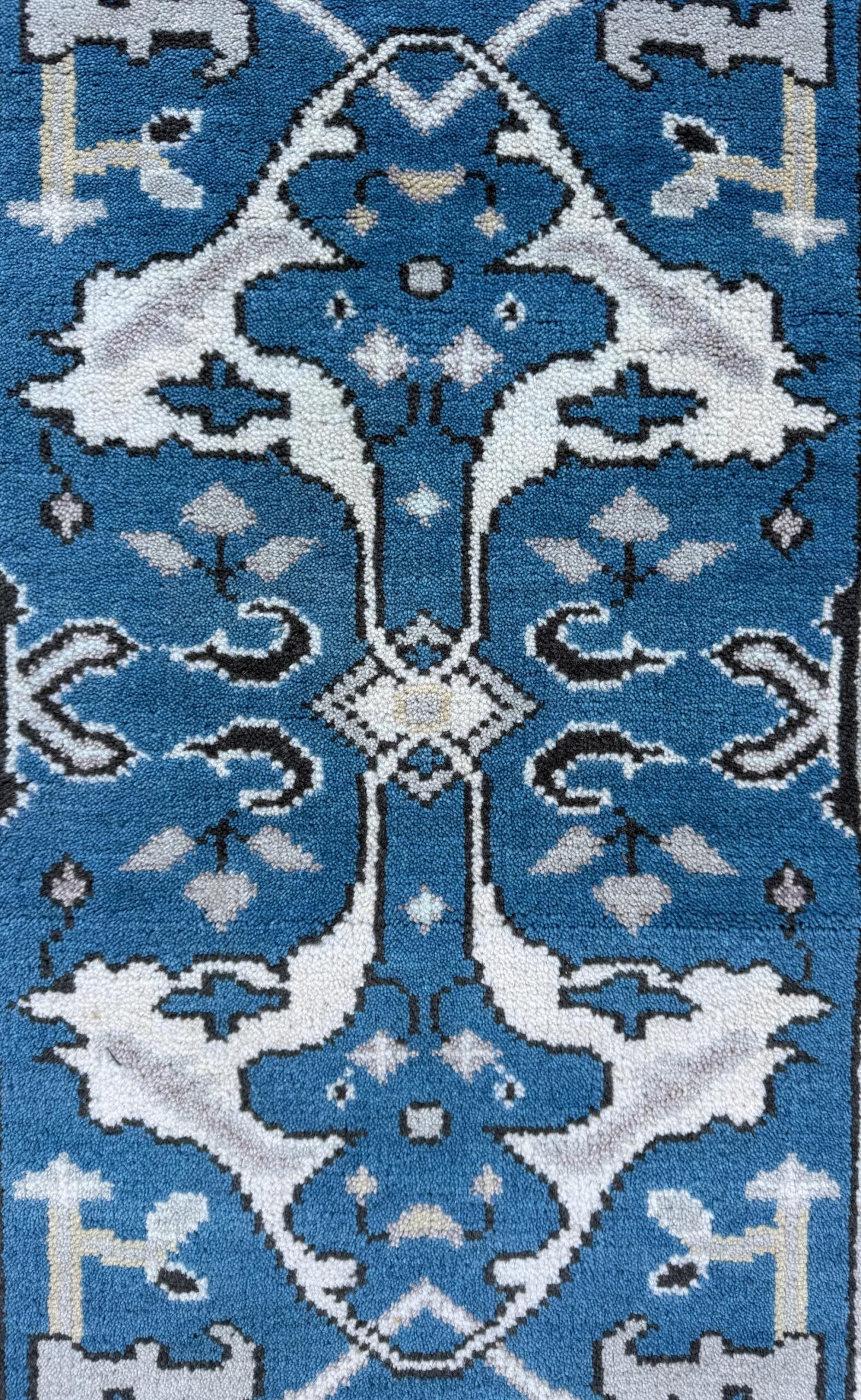 Turkish Oushak Rug 2.7×10 ft Handmade Multicolored Wool Runner Modern Bohemian Area Rug
