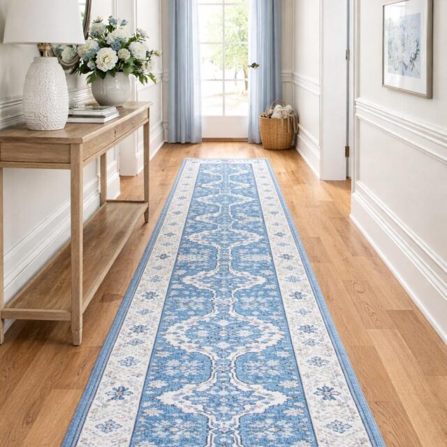 Turkish Oushak Rug 2.7×10 ft Handmade Multicolored Wool Runner Modern Bohemian Area Rug