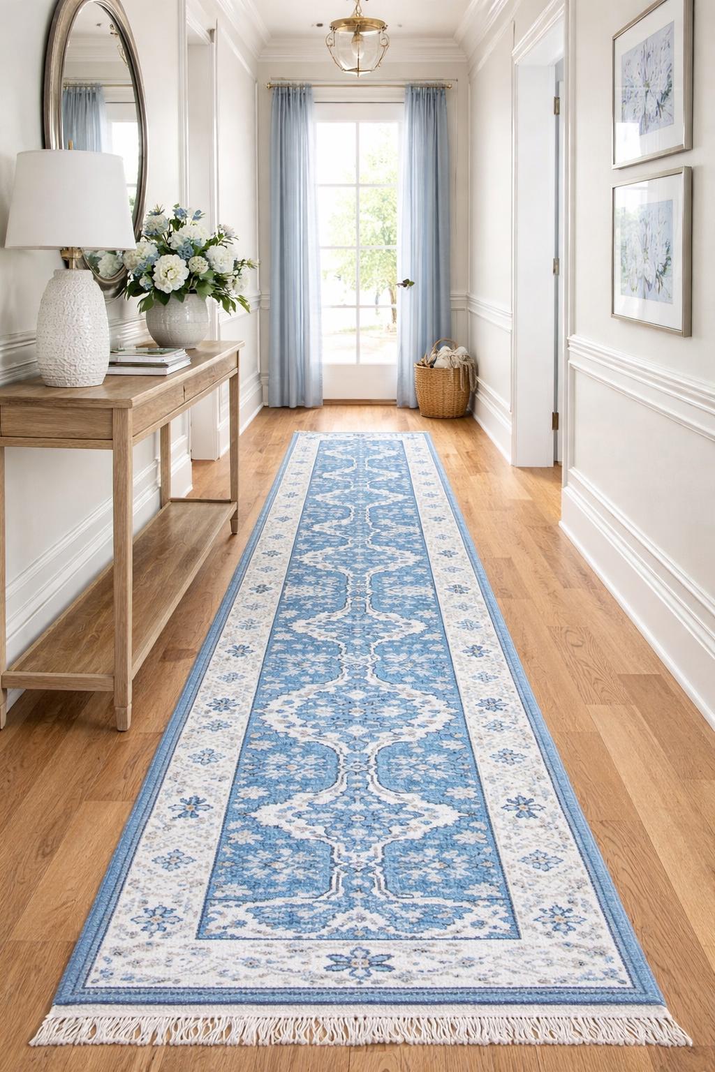 Turkish Oushak Rug 2.7×10 ft Handmade Multicolored Wool Runner Modern Bohemian Area Rug