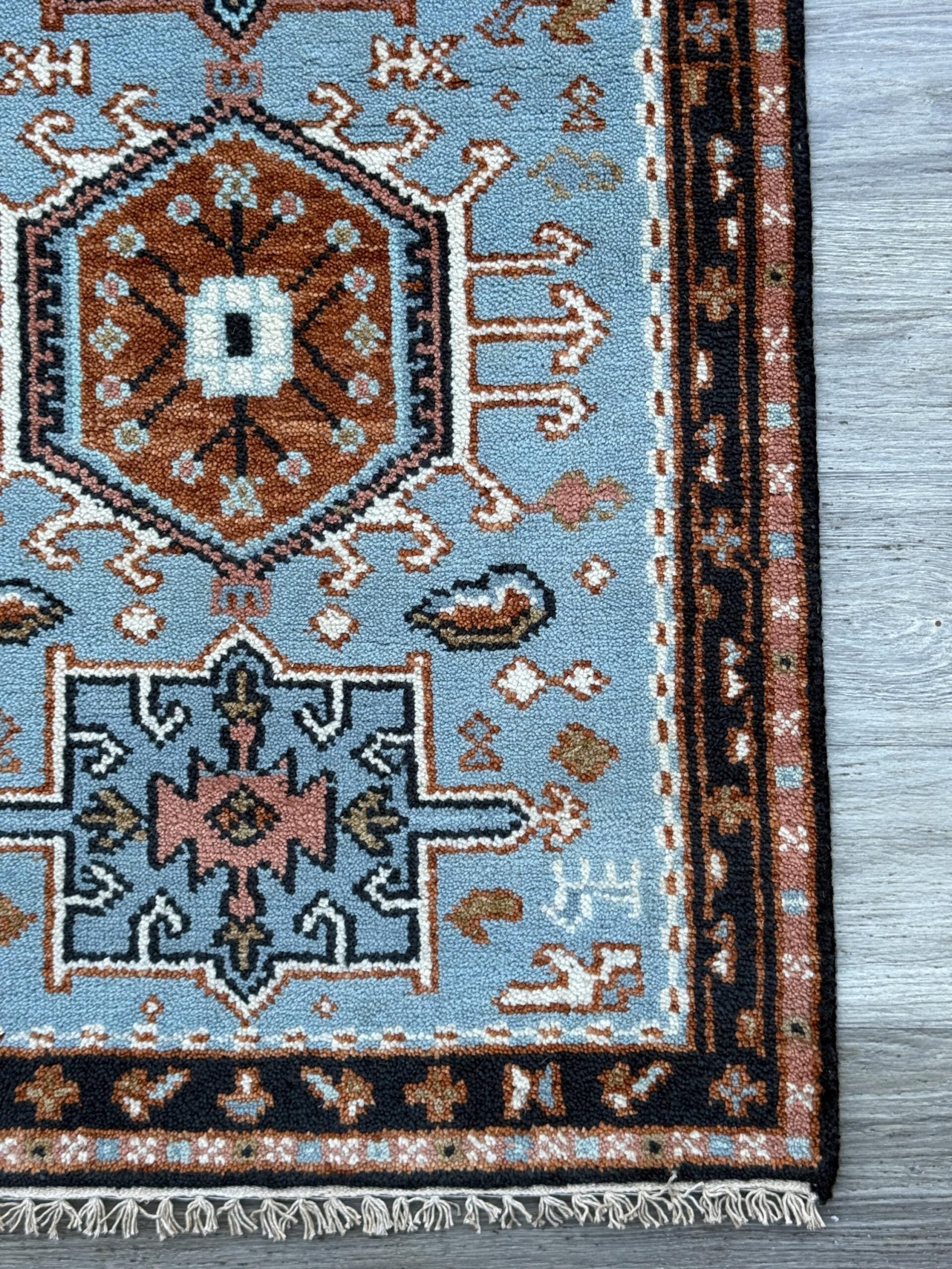 Turkish Oushak Rug 2.6×10 ft Handmade Multicolored Wool Runner Modern Bohemian Area Rug
