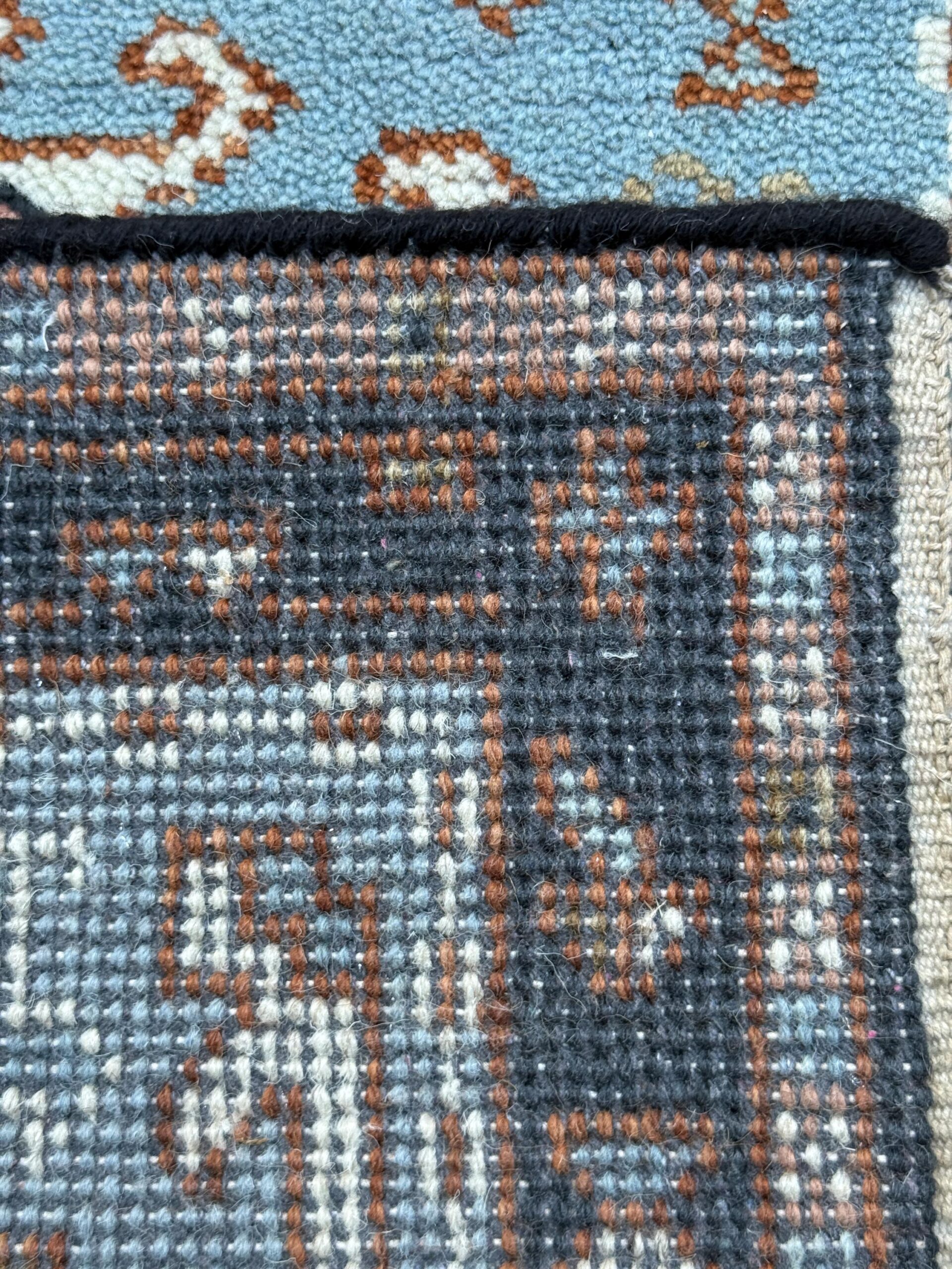 Turkish Oushak Rug 2.6×10 ft Handmade Multicolored Wool Runner Modern Bohemian Area Rug
