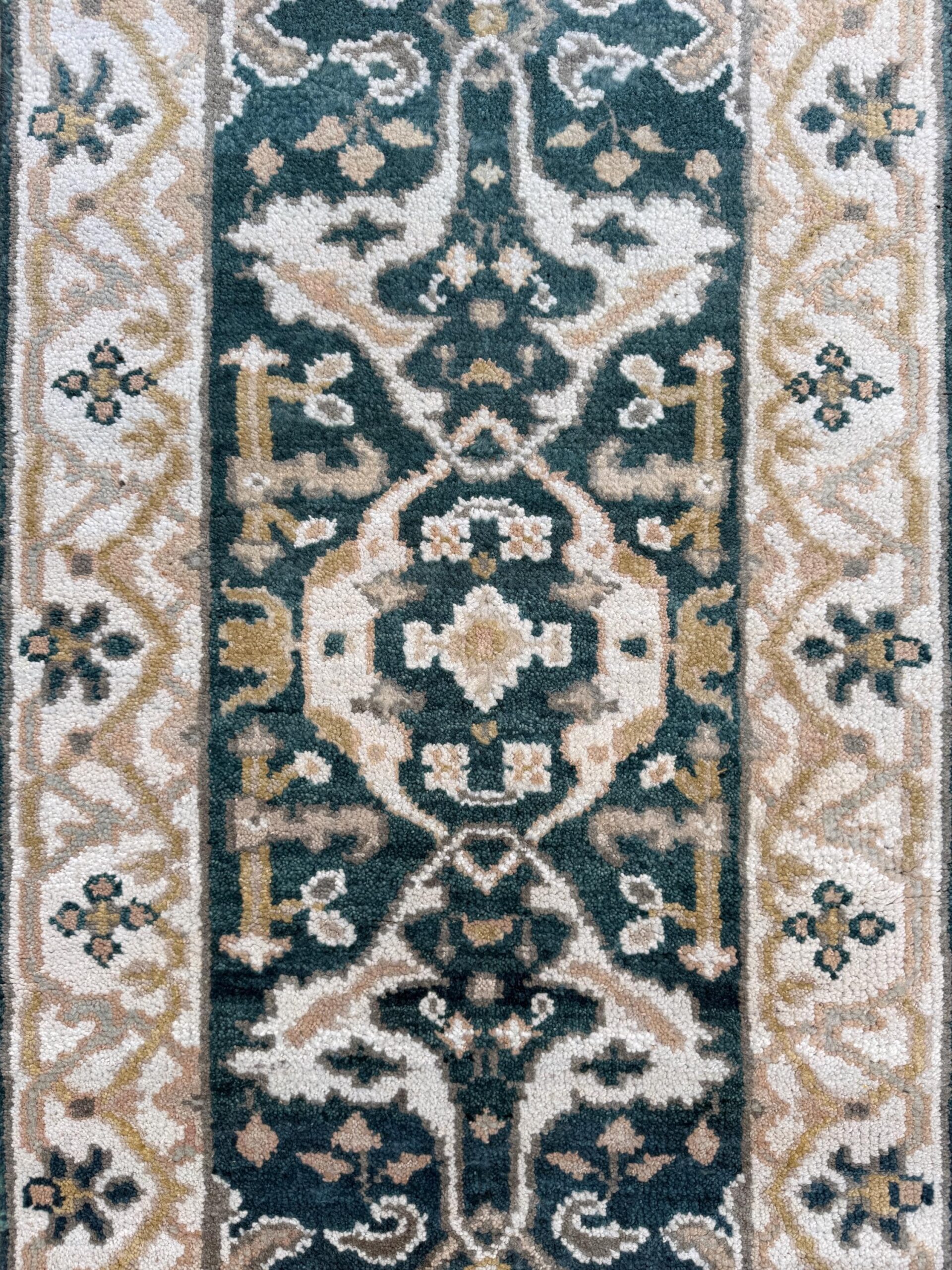 Turkish Oushak Rug 2.7×8 ft Handmade Multicolored Wool Runner Modern Bohemian Area Rug