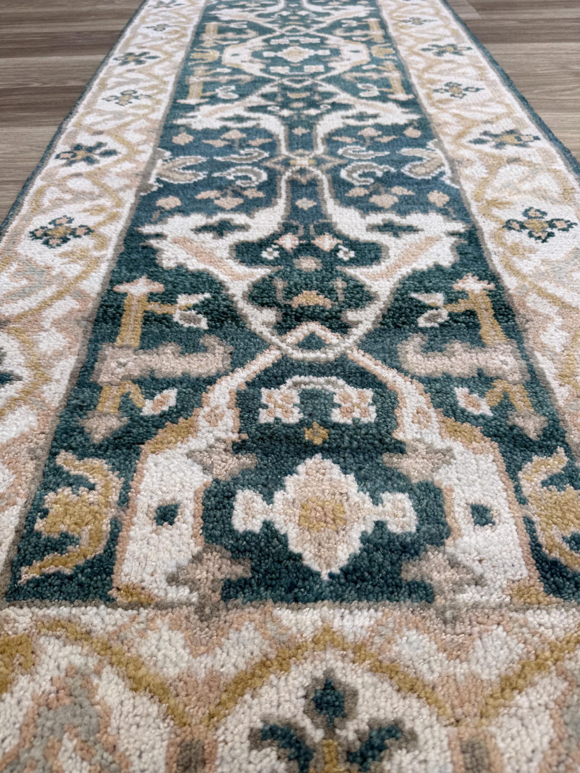 Turkish Oushak Rug 2.7×8 ft Handmade Multicolored Wool Runner Modern Bohemian Area Rug
