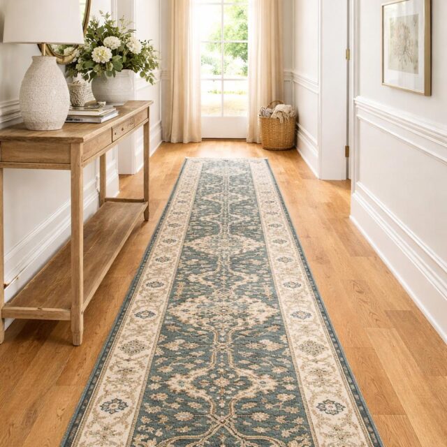 Turkish Oushak Rug 2.7×8 ft Handmade Multicolored Wool Runner Modern Bohemian Area Rug