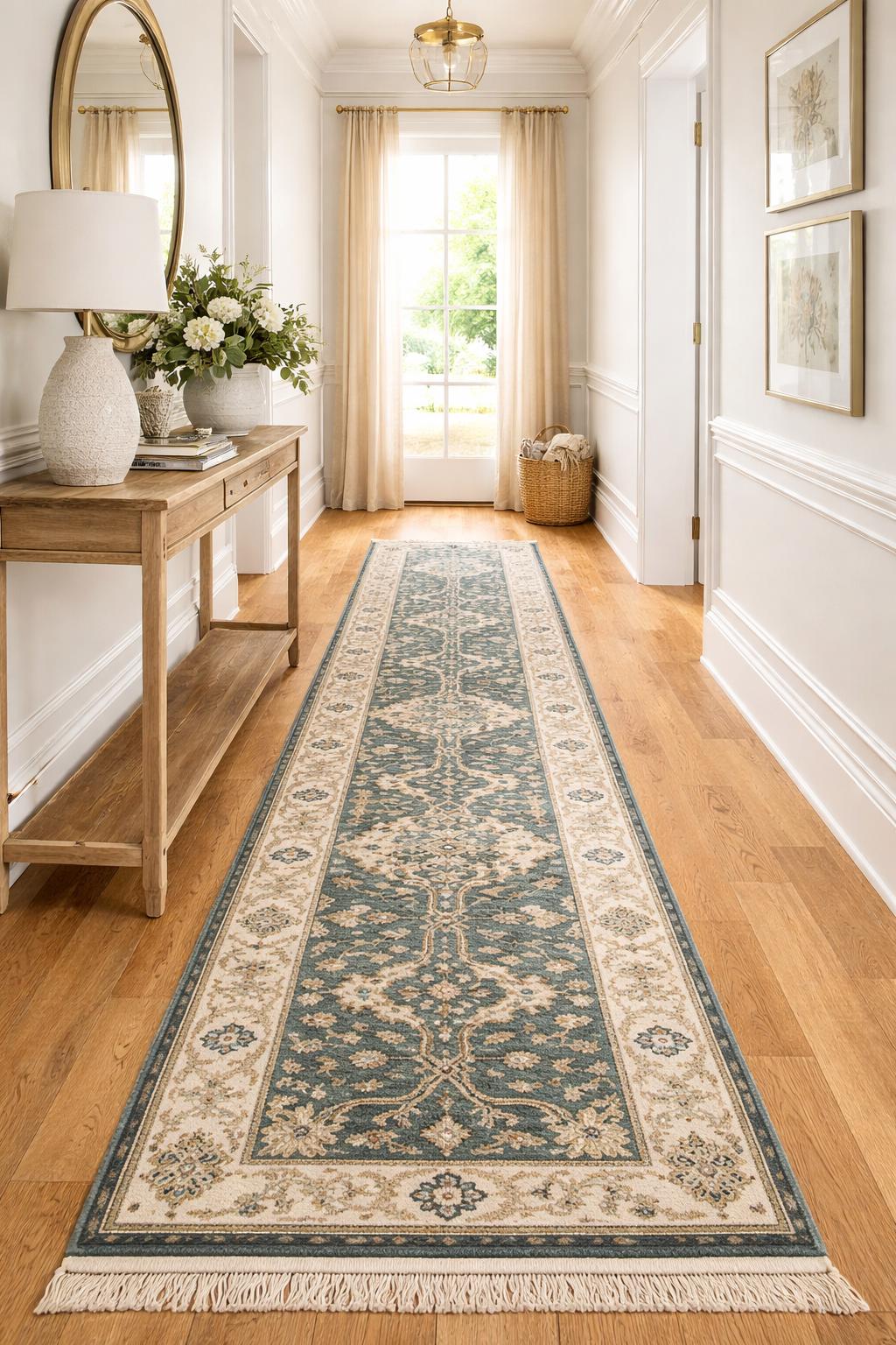 Turkish Oushak Rug 2.7×8 ft Handmade Multicolored Wool Runner Modern Bohemian Area Rug